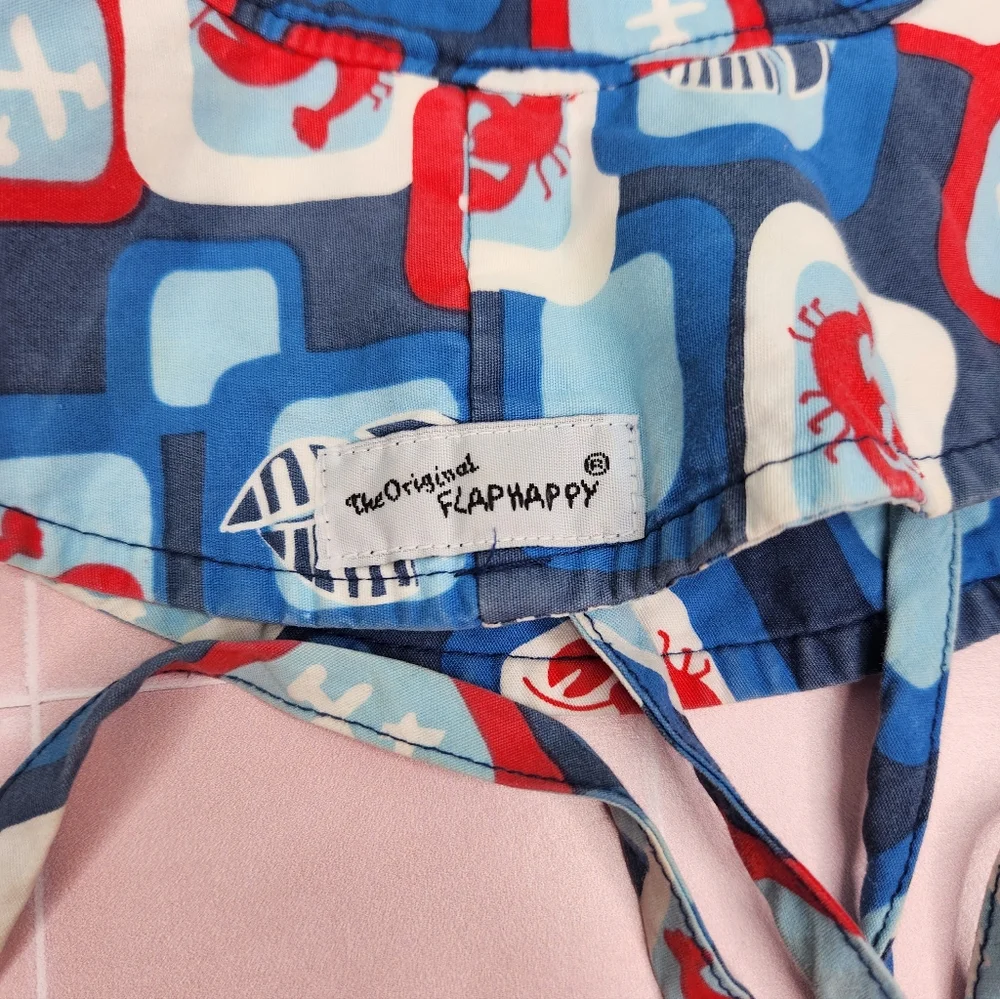 Flap Happy Baby Sun Hat - Red, Blue, White